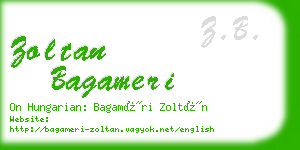 zoltan bagameri business card